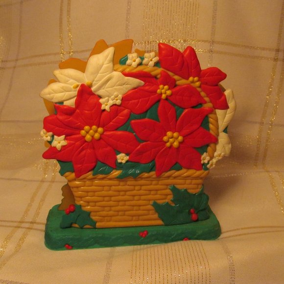 RETRO BAKELITE  napkin holder  Christmas card holder poiensietts RED GREEN. - Picture 15 of 16